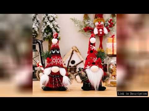 1/2Pcs Christmas Doll Hairball Knitted Red Dwarf Christmas Faceless Doll Christmas Decorations for H