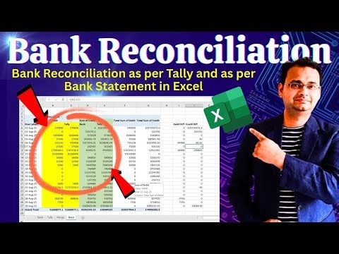 Bank Reconciliation as per Tally and as per Bank Statement in Excel | How to Compare 2 Excel Sheets