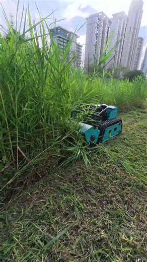 CYBER MOWING! Wireless Tracked Machine Crushes Tough Wasteland ⚔️