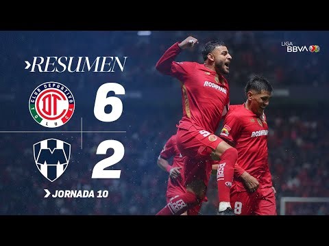 TOLUCA 6-2 RAYADOS J10 | ¡Goleada Infernal del Campeón al Líder en el Nemesio Diez! | Apertura 2025