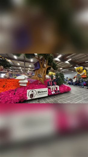 Shriners Children’s on Instagram: "Here’s an up-close look at the amazing animations on our Rose Parade float, “Building Dreams Together.” We are thrilled to share the float earned the Showmanship Award 🏆🌹 Thank you to all of our volunteers who shared their time and talents to help create this beautiful float! #shrinerschildrens #roseparade #behindthescenes🎬"