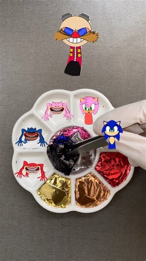 Sonic team colour mixing #satisfying #art #memes #sonic
