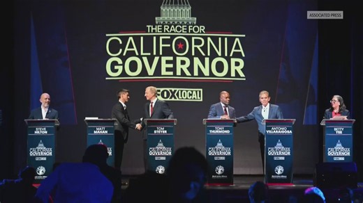 What separates the leading Democratic candidates in the California governor's race