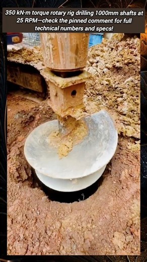 How 25 RPM Rotary Drills Bore 50 Meter Deep Foundation Holes