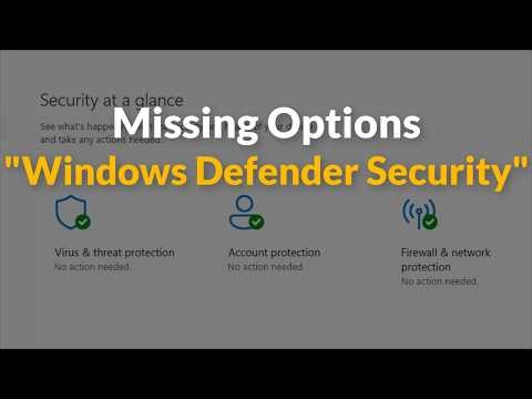 How To Fix Missing Options in Windows Defender Security at a Glance - 2026