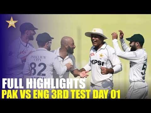 Full Highlights | Pakistan vs England | Day 01 | 3rd Test 2024 | PCB | MR1K