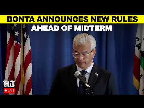 WATCH LIVE: California AG Rob Bonta Unveils New Election Safeguards Ahead of US Midterms