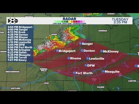 Timeline of tornado risk & storms across the DFW area | Weather Impact Alert - BREAKING NEWS