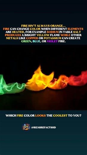 Fire Changes Color With Salt #sciencefacts #shorts
