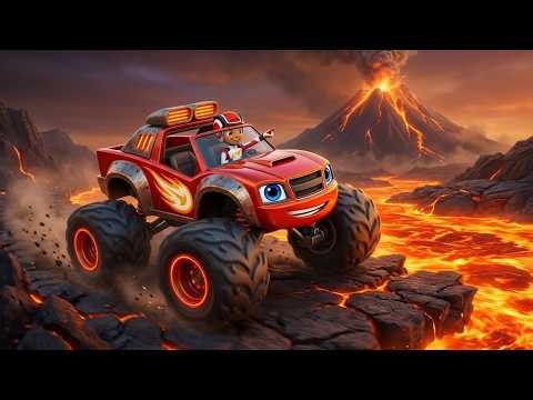 Blaze Monster Machine The Magma Drift Volcano Rescue! Educational Kids Cartoo