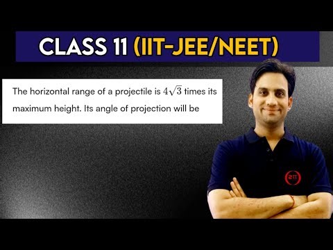 The horizontal range of a projectile is 4√3 times its maximum height. Its angle of projection will