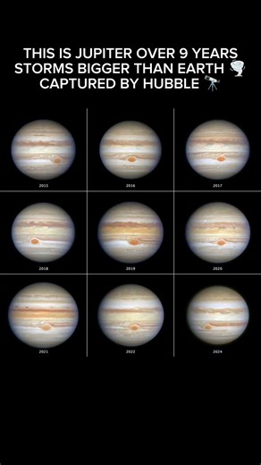 Jupiter’s 9-Year Storm Evolution 🌪️ (Hubble Captured This!)