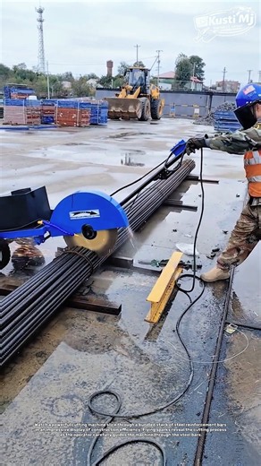 Dozens of Steel Bars Cut at Once with Impressive Precision!