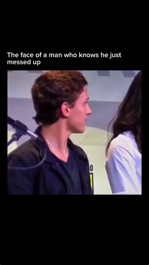 Recount History on Instagram: "Tom Holland (June 1, 1996), at a Marvel San Diego Comic-Con panel, had a priceless moment when he realized he said too much, and his expression said it all. From a relaxed smile to instant panic, you can see the split second reality hits. The rest of the cast immediately reacts, making the moment even more hilarious. It’s not the line itself but the timing and human slip that lands perfectly. That brief pause when you know you should have stayed quiet is both cring