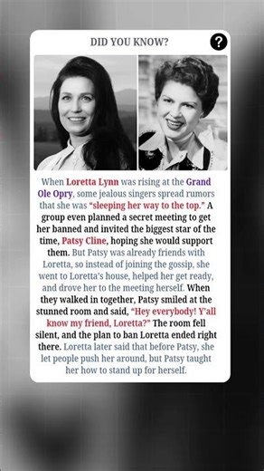 How Patsy Cline Protected Loretta Lynn