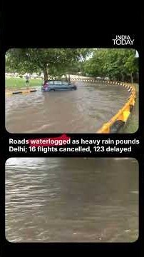 Delhi Rain Fury: Red Alert, Severe Waterlogging; Flights Hit By Heavy Downpour #delhi #floods
