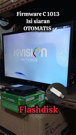 Otomatis kalau pakai FLASHDISK #upgrade #shorts #kvision #optus66hd