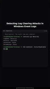 Analyzing Windows Event Logs to Detect Log Clearing Attacks