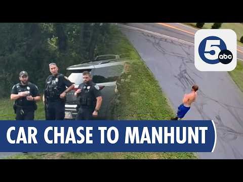 Manhunt underway in Bath Township for 23-year-old accused of felony theft