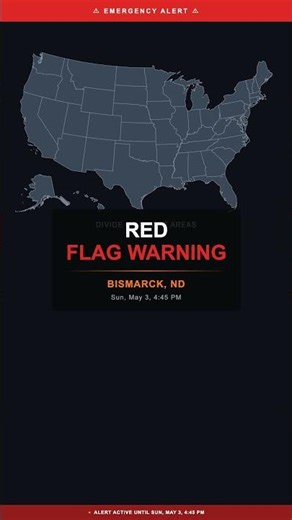 🔴 Red Flag Warning — Bismarck, ND | Weather Alert