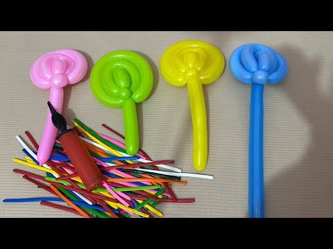Satisfying ASMR Colorful Balloon Lollipop Twisting | Relaxing Balloon Art