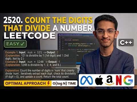 🔥 LeetCode 2520 - Count the Digits That Divide a Number | C++ Solution Explained