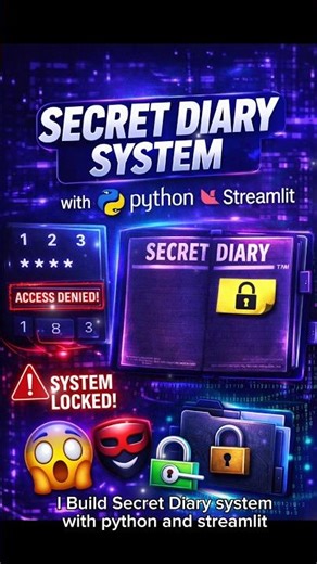 Build a Secret Diary in Python 🔐 | Encrypted + Locked 🤯