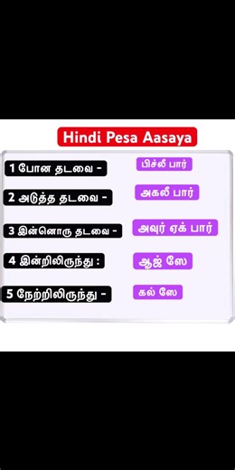 இனி நீங்களும் ஹிந்தி பேசலாம்✌️ #spokenhindi #spokenhindieasy #spokenhindithroughtamil #shorts