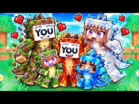 You Have a ELEMENTAL Dinosaur Family in Minecraft!