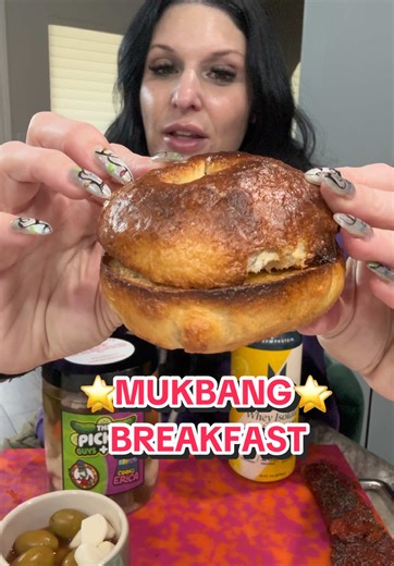 Protein-Packed Breakfast Mukbang: Sourdough Bagels & Trout