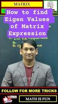 🔥EIGEN VALUES OF EXPRESSION WITH QUESTIONS🔥#engineeringmaths #gatemaths#netexam #aktu #linearalgebra