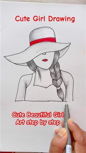 How to draw a girl | Easy Girl Drawing #shorts #ytshorts #girldrawing #creative