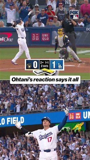 LOOK AT THE EMOTION FROM SHOHEI! 😤 #SHOHEIOHTANI #HOMERUN #LADODGERS #MLB #PLAYOFFS