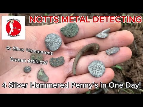 Notts Metal Detecting - 4 Silver Hammered Penny’s in One Day!