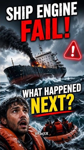 Ship Engine Fail at Sea – What Happened Next? 🚢🔥 #shorts #facts