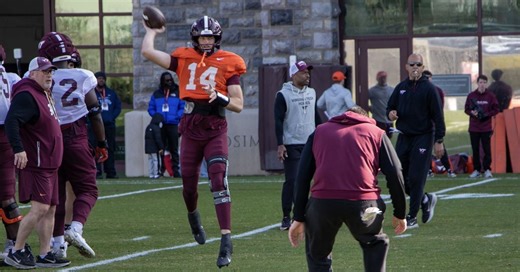 Virginia Tech Practice Notebook: QB battle evolving, young talent flashes, defensive depth emerging