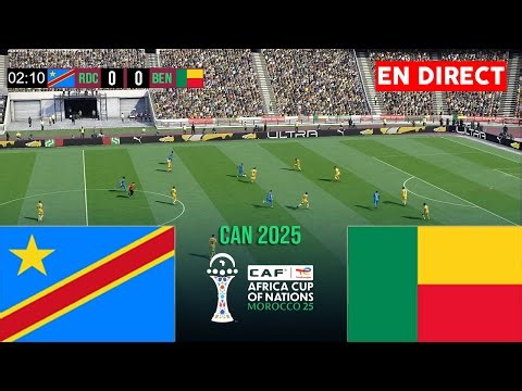 RD CONGO vs BÉNIN - Coupe d'Afrique des Nations 2025 | Match complet | Simulation PES