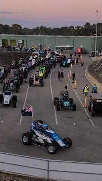 75 Wingless Sprints Perth Motorplex Speedway 2026-4-18 moving from shute to the track