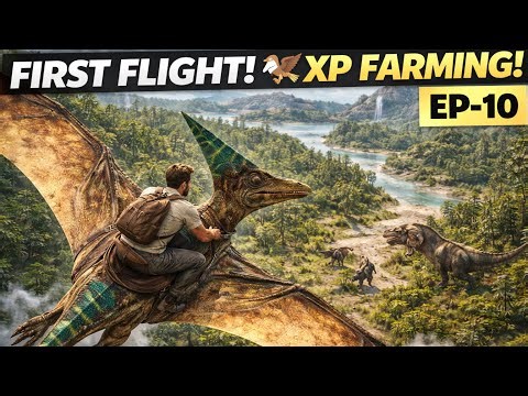 First Flight & XP Farming! 🦅🔥 | ARK survival Ascended Ep 10