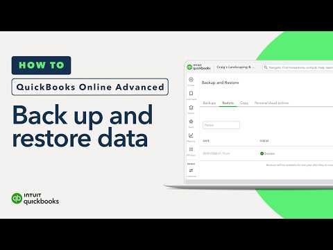 How to back up and restore your data in QuickBooks Online Advanced