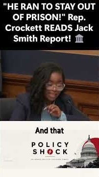 "HE RAN TO STAY OUT OF PRISON!" | Rep. Jasmine Crockett Grills Jack Smith
