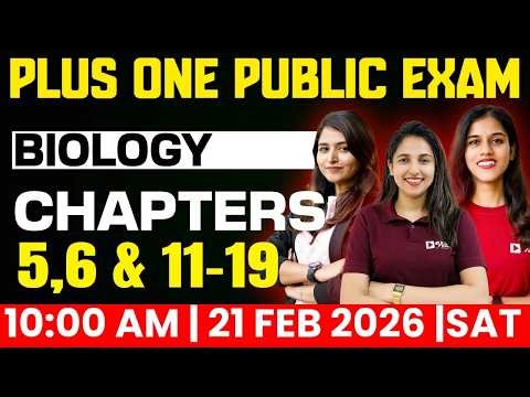 Plus One Biology Model Exam | Chapters 5,6,11,12,13,14,15,16,17,18 and 19 | Marathon | Exam Winner