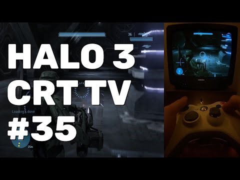 Halo 3 Walkthrough Part 35 (Xbox 360 CRT TV)