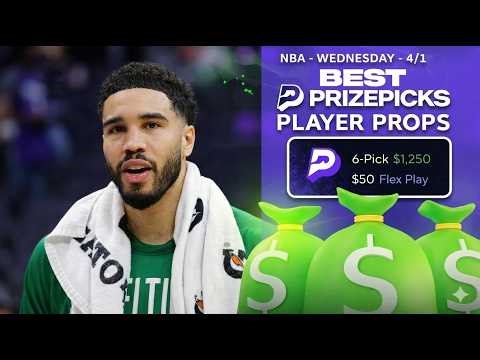 The BEST Wednesday NBA Player Props and Bets for 4/1 | PrizePicks | 25x Your Money on PrizePicks