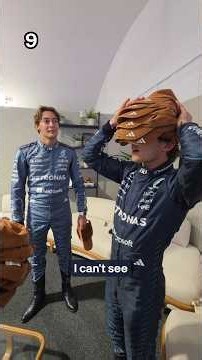 Kimi cap-onelli 😅 How many Austin special edition caps can Kimi stack? 🧢 🧡 #f1shorts #mercedesf1