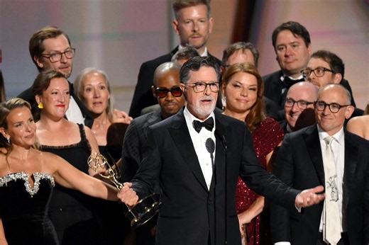 Stephen Colbert celebrates 'Late Show' Emmys win after Trump attacks
