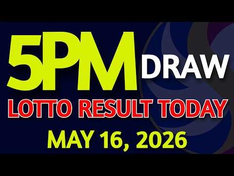 Lotto Result Today 5pm draw May 16, 2026 PCSO