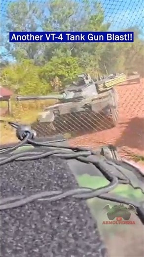 Another Thai Army VT-4 Tank Gun Barrel Blasted at the Front!!