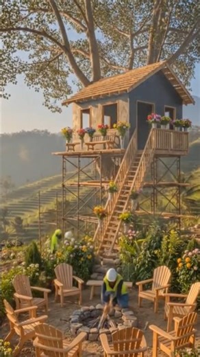 Epic Treehouse Transformation in the Mountains | Luxury Sky Retreat Build Timelapse 🌳🏠