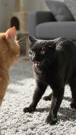Intense Cat Fight Caught on Camera